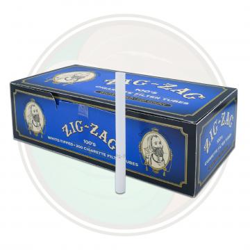 Zig Zag Blue Light 100s Size Cigarette Tubes for Roll Your Own Whole Leaf Tobacco Leaf Only